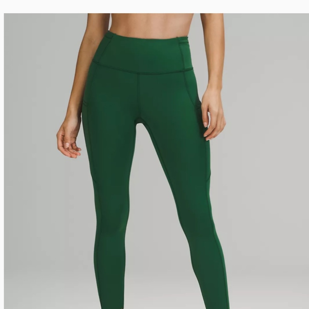 Lululemon Fast and Free High Rise Tight Everglade Green